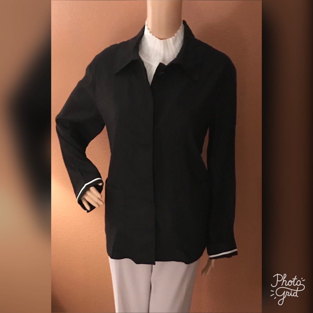 Donna Karen Topper Button Front Blazer Jacket